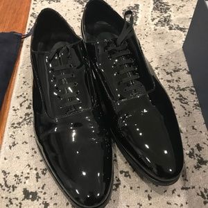Suit Supply Black Tuxedo Patent Leather Shoe Sz 12